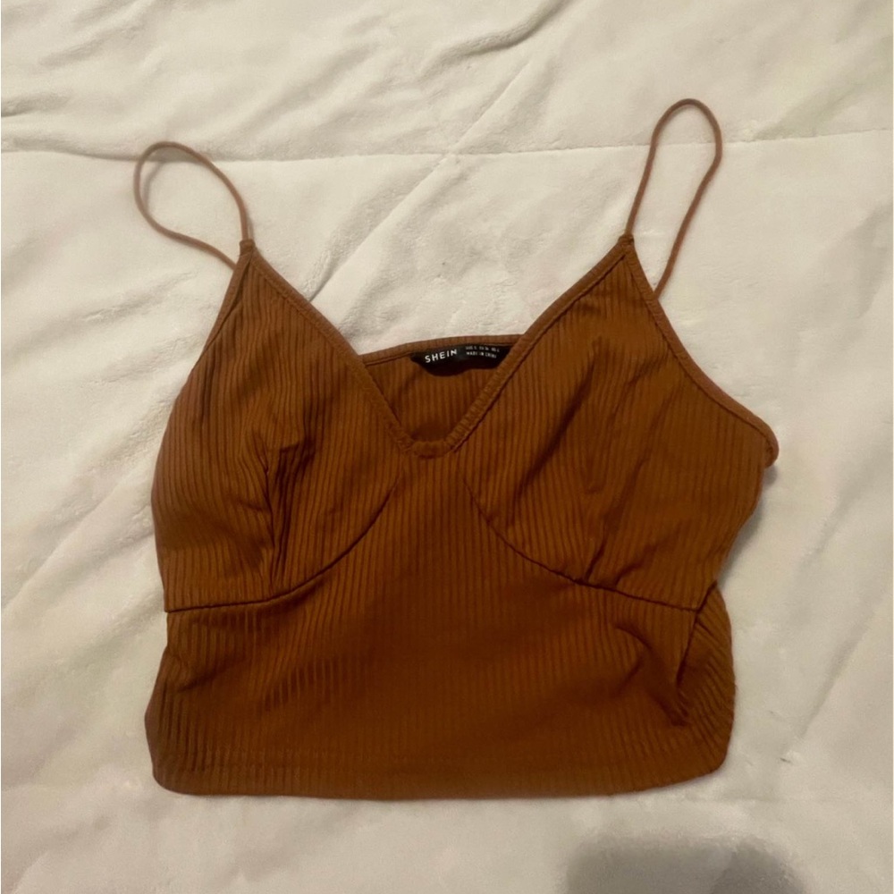 Shein Cropped Tank - Brown